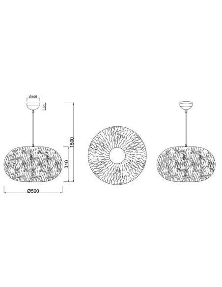 Lámpara Colgante FURRY Esponjosa y Acogedora Ø50cm | LeonLeds