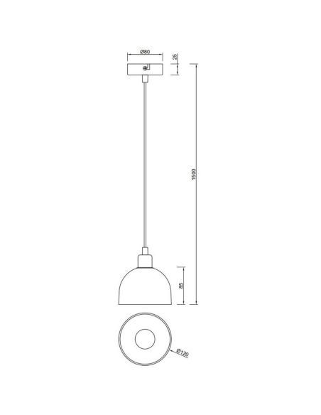 Lámpara de Techo MOLLY con Pantalla de Vidrio | LeonLeds