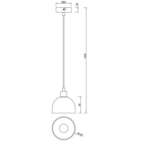Candeeiro de teto MOLLY com abajur de vidro | LeonLeds