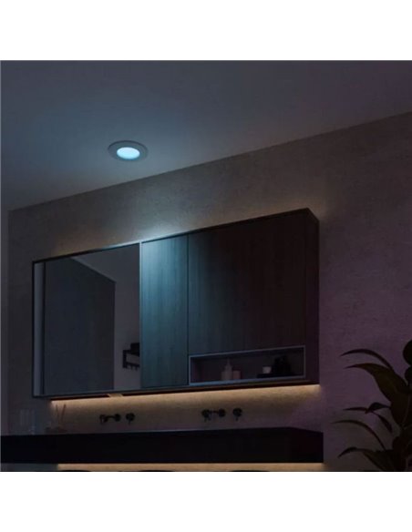 Pack de 3 Downlight empotrable inteligente LED Hue WACA Slim, blanco 90mm, regulable, 8,3W 1000Lm, 2000 - 6500 Hue White Color A