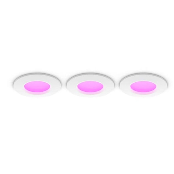 Pack de 3 Downlight empotrable inteligente LED Hue WACA Slim, blanco 90mm, regulable, 8,3W 1000Lm, 2000 - 6500 Hue White Color A