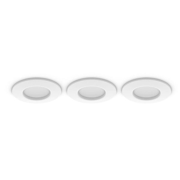 Pack de 3 Downlight empotrable inteligente LED Hue WACA Slim, blanco 90mm, regulable, 8,3W 1000Lm, 2000 - 6500 Hue White Color A