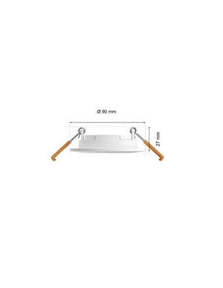 Pack de 3 Downlight empotrable inteligente LED Hue WACA Slim, blanco 90mm, regulable, 8,3W 1000Lm, 2000 - 6500 Hue White Color A