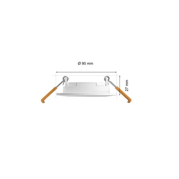 Pack de 3 Downlight empotrable inteligente LED Hue WACA Slim, blanco 90mm, regulable, 8,3W 1000Lm, 2000 - 6500 Hue White Color A