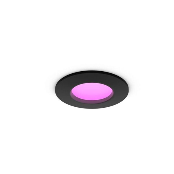 Downlight empotrable inteligente LED Hue WACA Slim, negro 90mm, regulable, 8,3W 1000Lm, 2000 - 6500 Hue White Color Ambiance