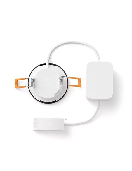 Downlight empotrable inteligente LED Hue WACA Slim, negro 90mm, regulable, 8,3W 1000Lm, 2000 - 6500 Hue White Color Ambiance