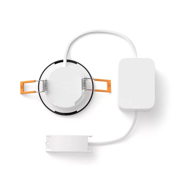Downlight empotrable inteligente LED Hue WACA Slim, negro 90mm, regulable, 8,3W 1000Lm, 2000 - 6500 Hue White Color Ambiance
