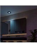 Downlight empotrable inteligente LED Hue WACA Slim, negro 90mm, regulable, 8,3W 1000Lm, 2000 - 6500 Hue White Color Ambiance