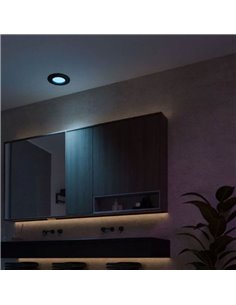 Downlight empotrable inteligente LED Hue WACA Slim, negro 90mm, regulable, 8,3W 1000Lm, 2000 - 6500 Hue White Color Ambiance 2