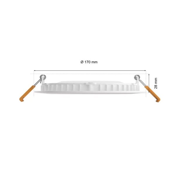 Downlight empotrable inteligente LED 170mm Hue WACA Slim, blanco, regulable, 12W 1500Lm, 2000 - 6500 Hue White Color Ambiance
