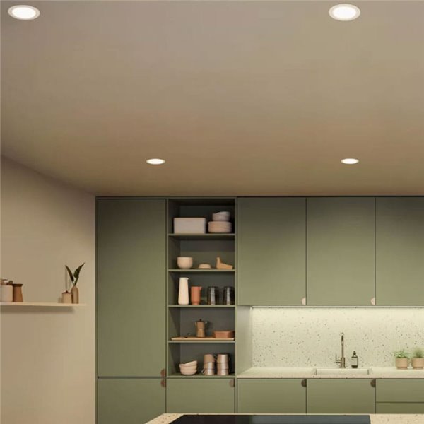 Downlight empotrable inteligente LED 170mm Hue WACA Slim, blanco, regulable, 12W 1500Lm, 2000 - 6500 Hue White Color Ambiance