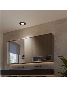 Downlight empotrable inteligente LED 170mm Hue WACA Slim, negro, regulable, 12W 1500Lm, 2000 - 6500 Hue White Color Ambiance 2