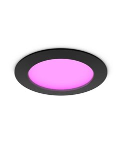 Downlight empotrable inteligente LED 170mm Hue WACA Slim, negro, regulable, 12W 1500Lm, 2000 - 6500 Hue White Color Ambiance