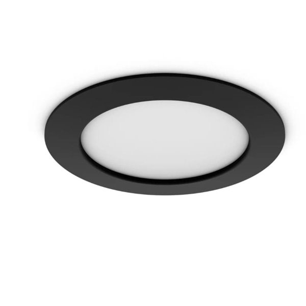 Downlight empotrable inteligente LED 170mm Hue WACA Slim, negro, regulable, 12W 1500Lm, 2000 - 6500 Hue White Color Ambiance
