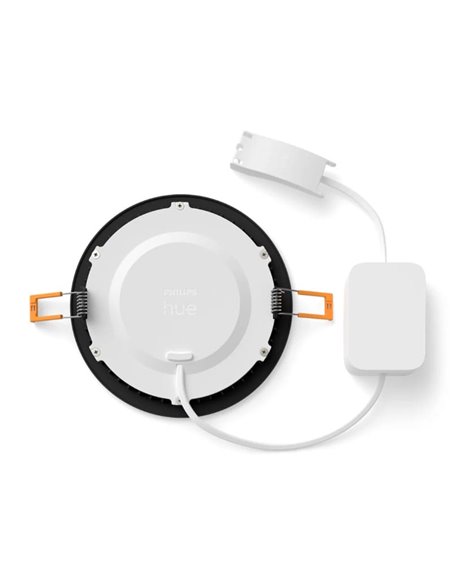 Downlight empotrable inteligente LED 170mm Hue WACA Slim, negro, regulable, 12W 1500Lm, 2000 - 6500 Hue White Color Ambiance