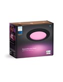 Downlight empotrable inteligente LED 170mm Hue WACA Slim, negro, regulable, 12W 1500Lm, 2000 - 6500 Hue White Color Ambiance
