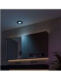 Pack de 3 Downlight empotrable inteligente LED Hue WACA Slim, negro 90mm, regulable, 8,3W 1000Lm, 2000 - 6500 Hue White Color Am