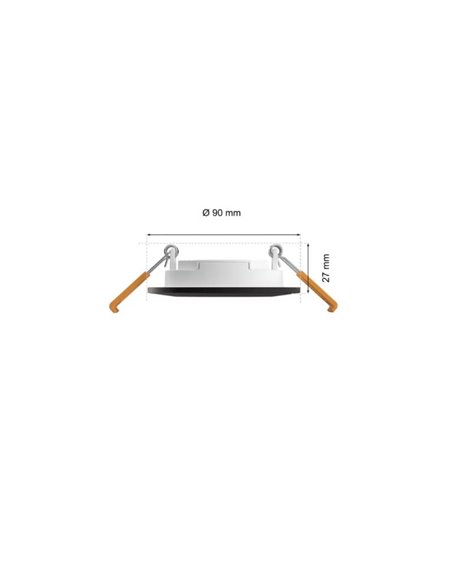 Pack de 3 Downlight empotrable inteligente LED Hue WACA Slim, negro 90mm, regulable, 8,3W 1000Lm, 2000 - 6500 Hue White Color Am