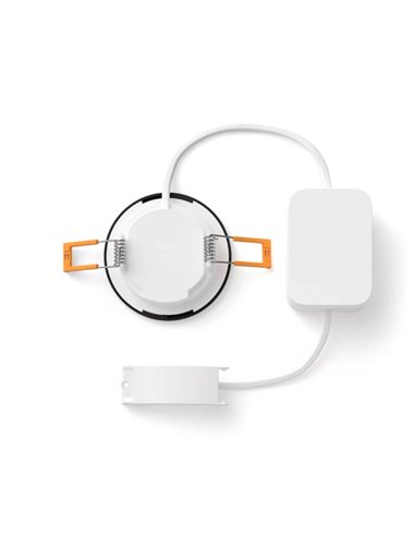 Pack de 3 Downlight empotrable inteligente LED Hue WACA Slim, negro 90mm, regulable, 8,3W 1000Lm, 2000 - 6500 Hue White Color Am