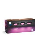 Pack de 3 Downlight empotrable inteligente LED Hue WACA Slim, negro 90mm, regulable, 8,3W 1000Lm, 2000 - 6500 Hue White Color Am