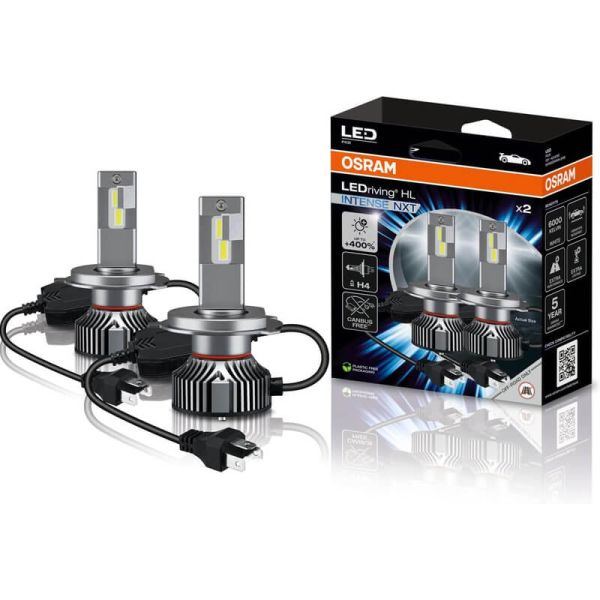 Bombilla LED H4 muy potente 12V + 400% mas de luz LEDriving® HL INTENSE NXT H4 Pack 2 Unids. 64193DWINN Osram