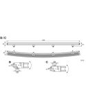 Medidas Barra LED curva de 110Cm Homologada VX1000-CB DR SM LEDDL135-CB SR SM C 2 X ECE R149 (2 X 30 Puntos de luz)