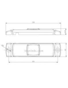Lumière de délimiteur de dégagement latéral LED 12v 24v camion remorque baignoire voiture ambre blanc rouge réfléchissant | Léon 2