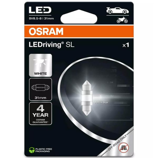 Bombilla LED Festoon C5W 31mm 6000K LEDriving (1Uds) 6438DWP-1BL
