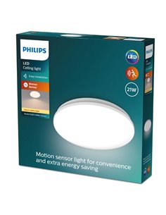 Plafón LED con sensor de movimiento ACUNA 21W, 2700K/4000K, blanco 2
