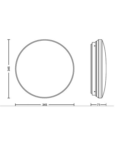 Plafón LED con sensor de movimiento ACUNA 21W, 2700K/4000K, blanco