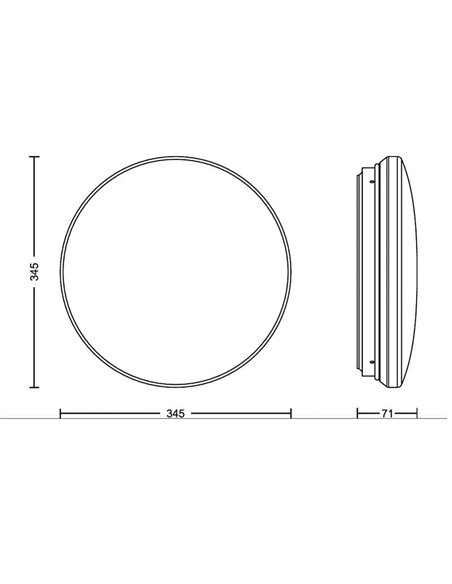 Plafón LED con sensor de movimiento ACUNA 21W, 2700K/4000K, blanco