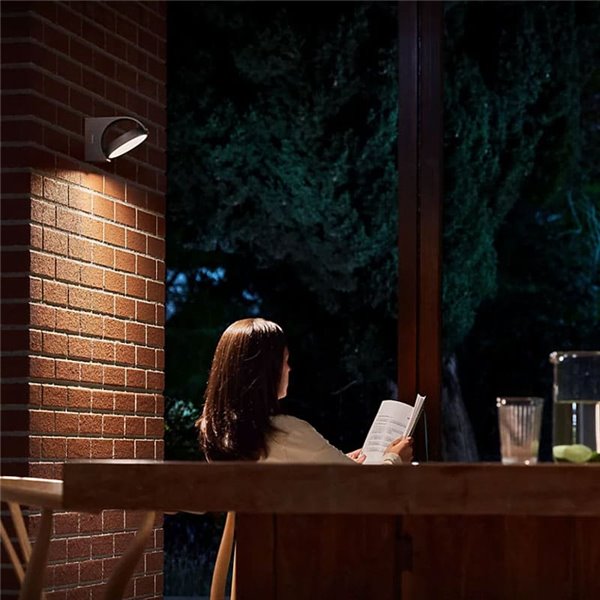 Applique d'extérieur MIMOSA design rotatif, anthracite, étanche, 7W 2700K/4000K