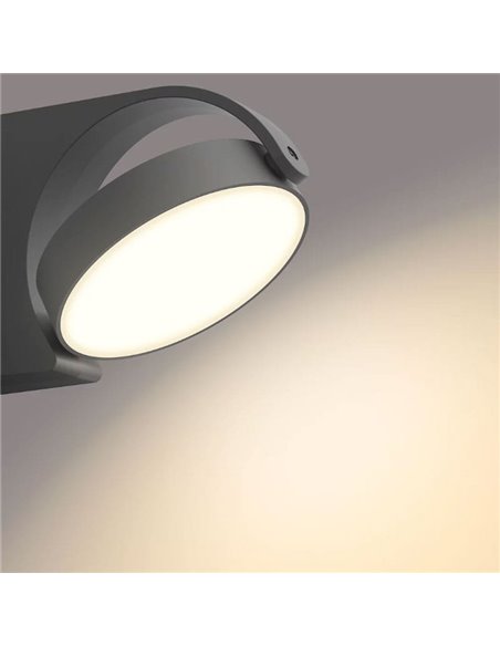 Applique d'extérieur MIMOSA design rotatif, anthracite, étanche, 7W 2700K/4000K