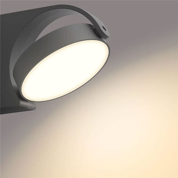 Applique d'extérieur MIMOSA design rotatif, anthracite, étanche, 7W 2700K/4000K