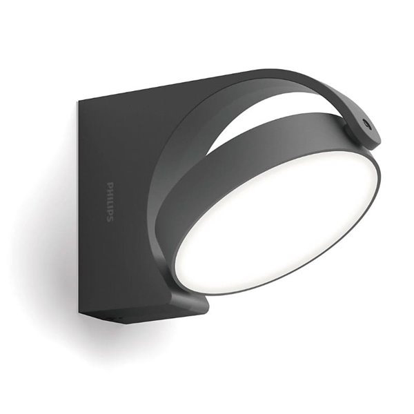 Aplique exterior MIMOSA com design giratório, antracite, à prova de água, 7W 2700K/4000K