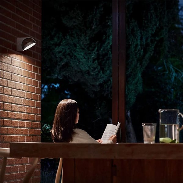 Aplique exterior MIMOSA com design giratório, antracite, à prova de água, 7W 2700K/4000K