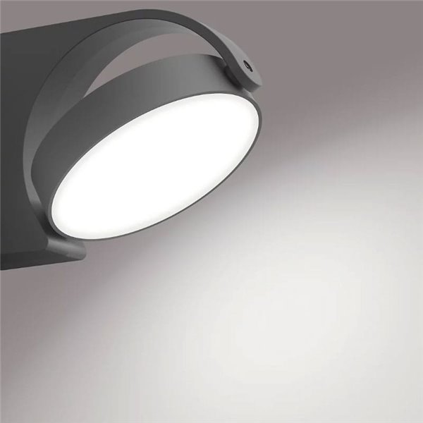 Applique d'extérieur MIMOSA design rotatif, anthracite, étanche, 7W 2700K/4000K