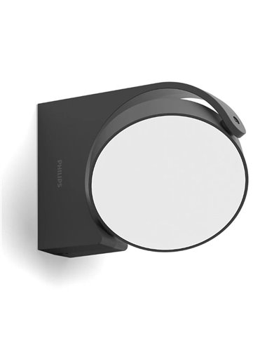 Aplique exterior MIMOSA com design giratório, antracite, à prova de água, 7W 2700K/4000K
