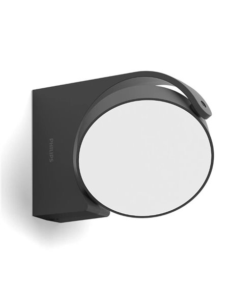 Aplique exterior MIMOSA com design giratório, antracite, à prova de água, 7W 2700K/4000K