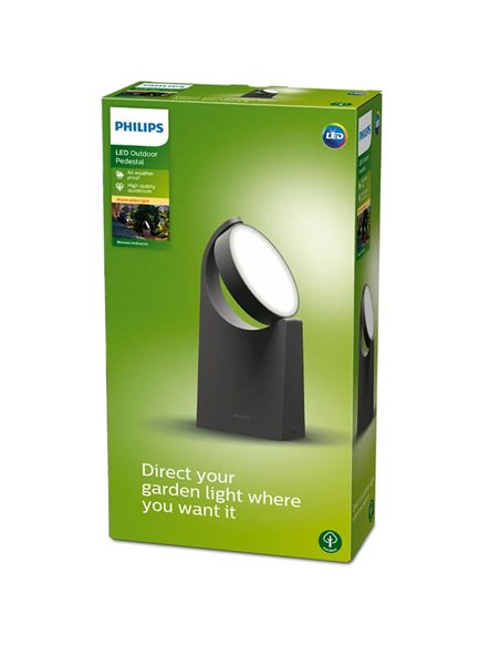 Baliza de suelo para caminos de exterior MIMOSA, antracita, estanco al agua, 7W 2700K/4000K