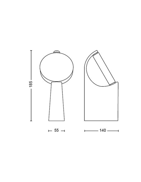Baliza de suelo para caminos de exterior MIMOSA, antracita, estanco al agua, 7W 2700K/4000K