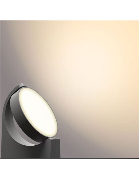 Baliza de suelo para caminos de exterior MIMOSA, antracita, estanco al agua, 7W 2700K/4000K