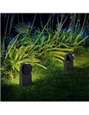 Baliza de suelo para caminos de exterior MIMOSA, antracita, estanco al agua, 7W 2700K/4000K