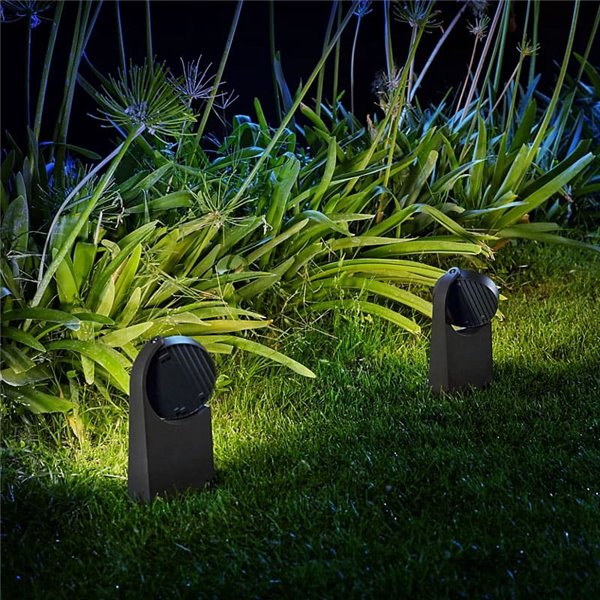 Baliza de suelo para caminos de exterior MIMOSA, antracita, estanco al agua, 7W 2700K/4000K