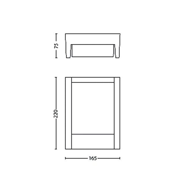 Aplique exterior ARBOR Ultra Efficient, antracite, estanque, 3,8W 3000K