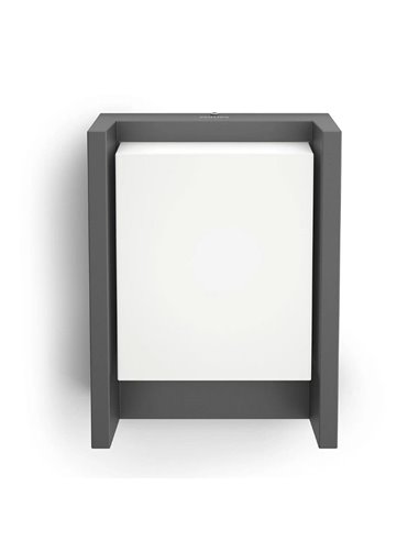 Aplique mural de exterior Ultra Eficiente ARBOUR, antracita, estanco al agua, 3,8W 3000K