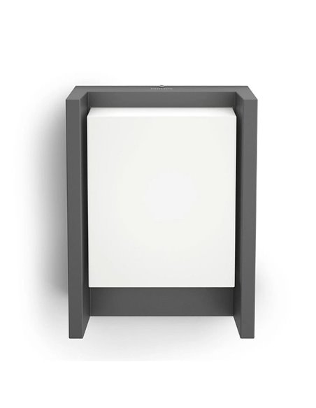 Aplique mural de exterior Ultra Eficiente ARBOUR, antracita, estanco al agua, 3,8W 3000K