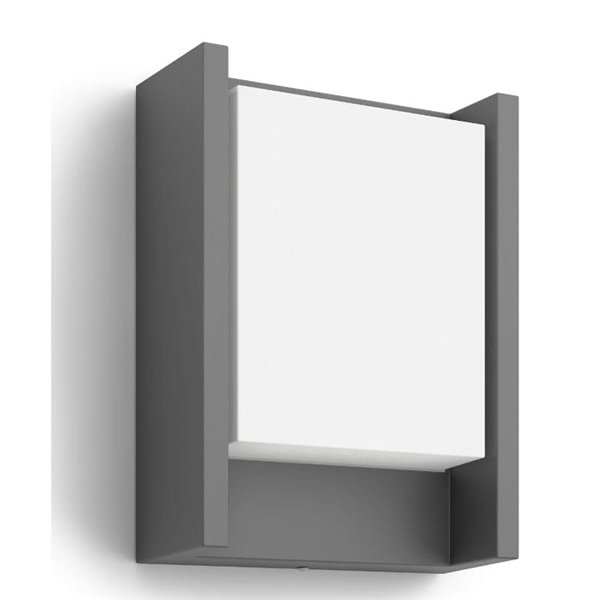 Aplique mural de exterior Ultra Eficiente ARBOUR, antracita, estanco al agua, 3,8W 3000K