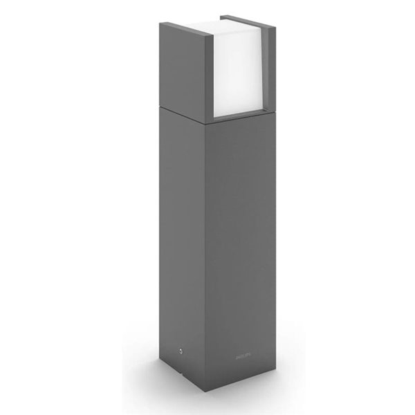 Baliza para caminos de exterior ARBOUR Ultra Eficiente, antracita estanco al agua, corto 41,5cm de altura, 3,8W 3000 K