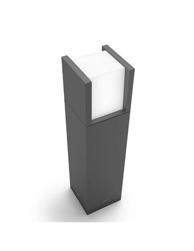 Baliza para caminos de exterior ARBOUR Ultra Eficiente, antracita estanco al agua, corto 41,5cm de altura, 3,8W 3000 K